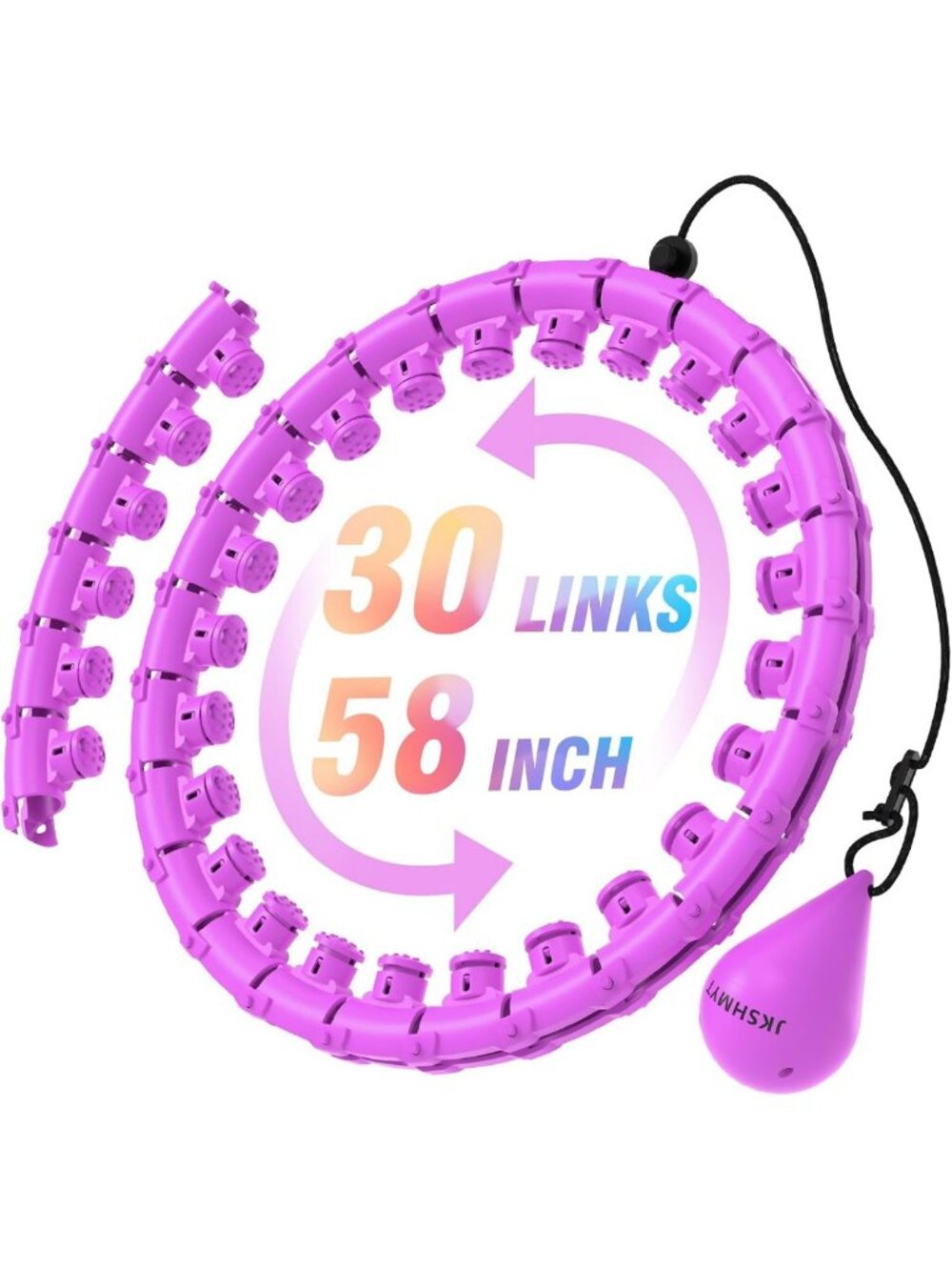 Infinity Weighted Hula Hoop for Adults - Fitness, Weight Loss, Core Workout